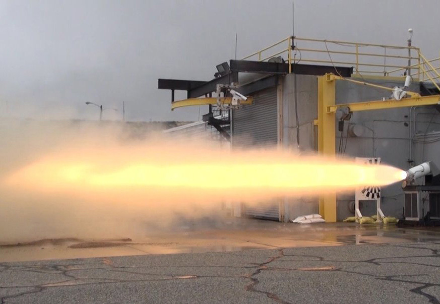 booster separation motor test fire