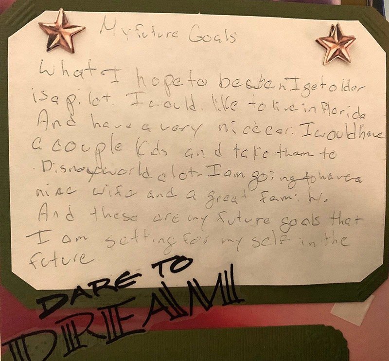 my future goals letter from child