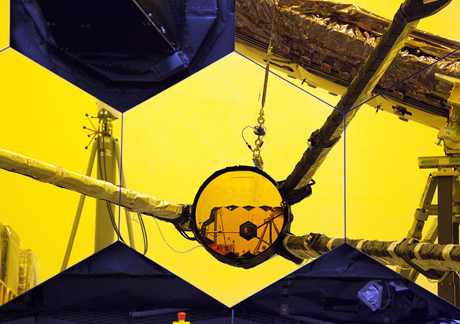 Webb telescope golden mirrors