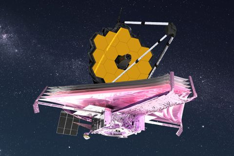 illustration of James Webb Space Telescope in space