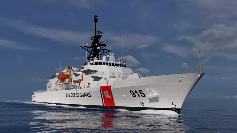 artist rendition of USCGC Offshore Patrol Cutter