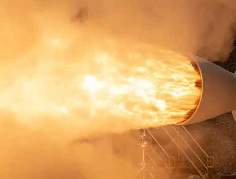 flames from a rocket engine